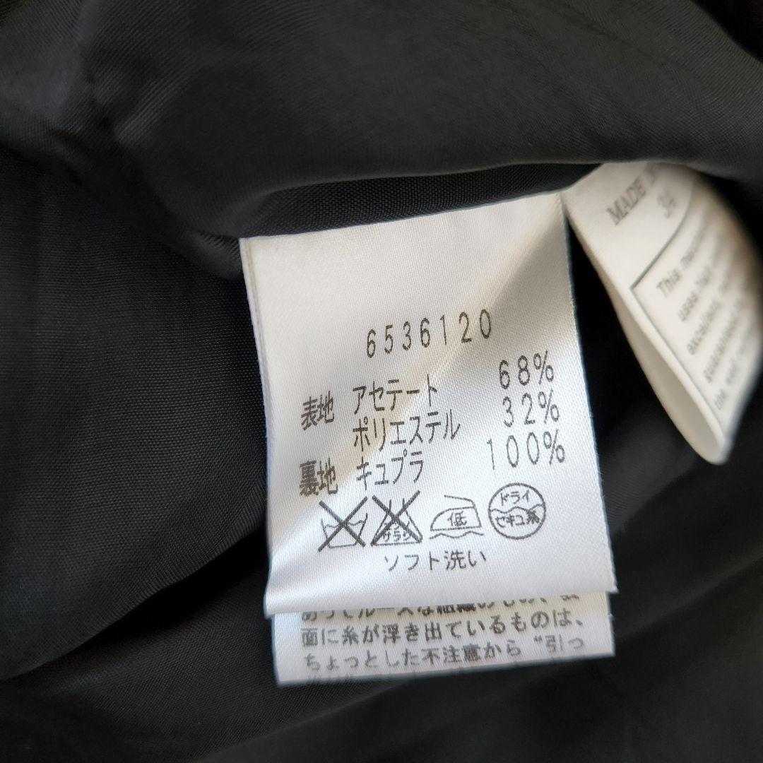 BB　美品✨Reneルネ　白襟長袖ワンピース　34　黒