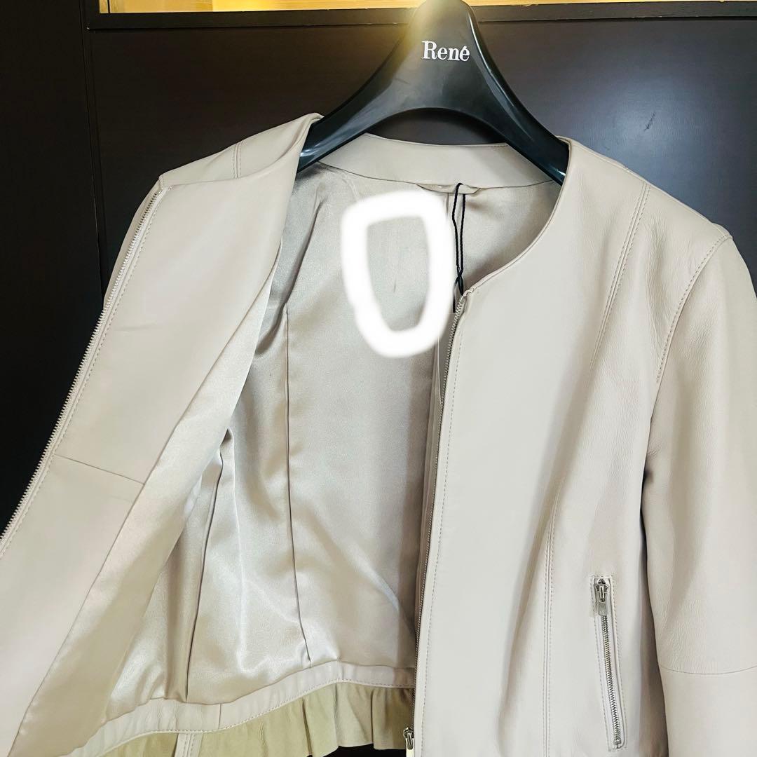 新品☆ ANAYI ラムレザークルー　ジャケット/セオリー、23区、ロペ