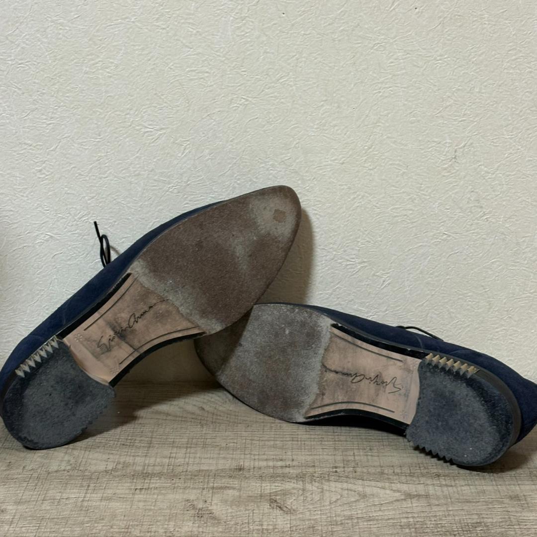 GIORGIO ARMANI スウェード ローファー 38 SIZE ネイビー