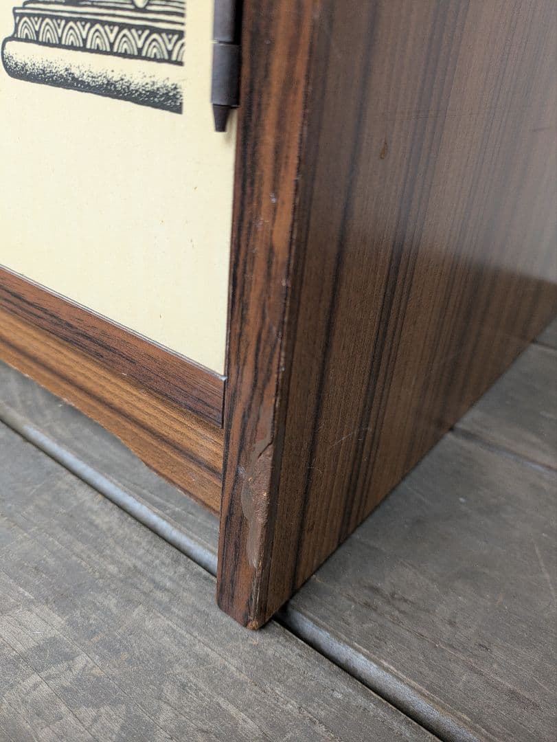 昭和レトロ 木製レコードラック　木製キャビネット　電話台　古道具 古家具