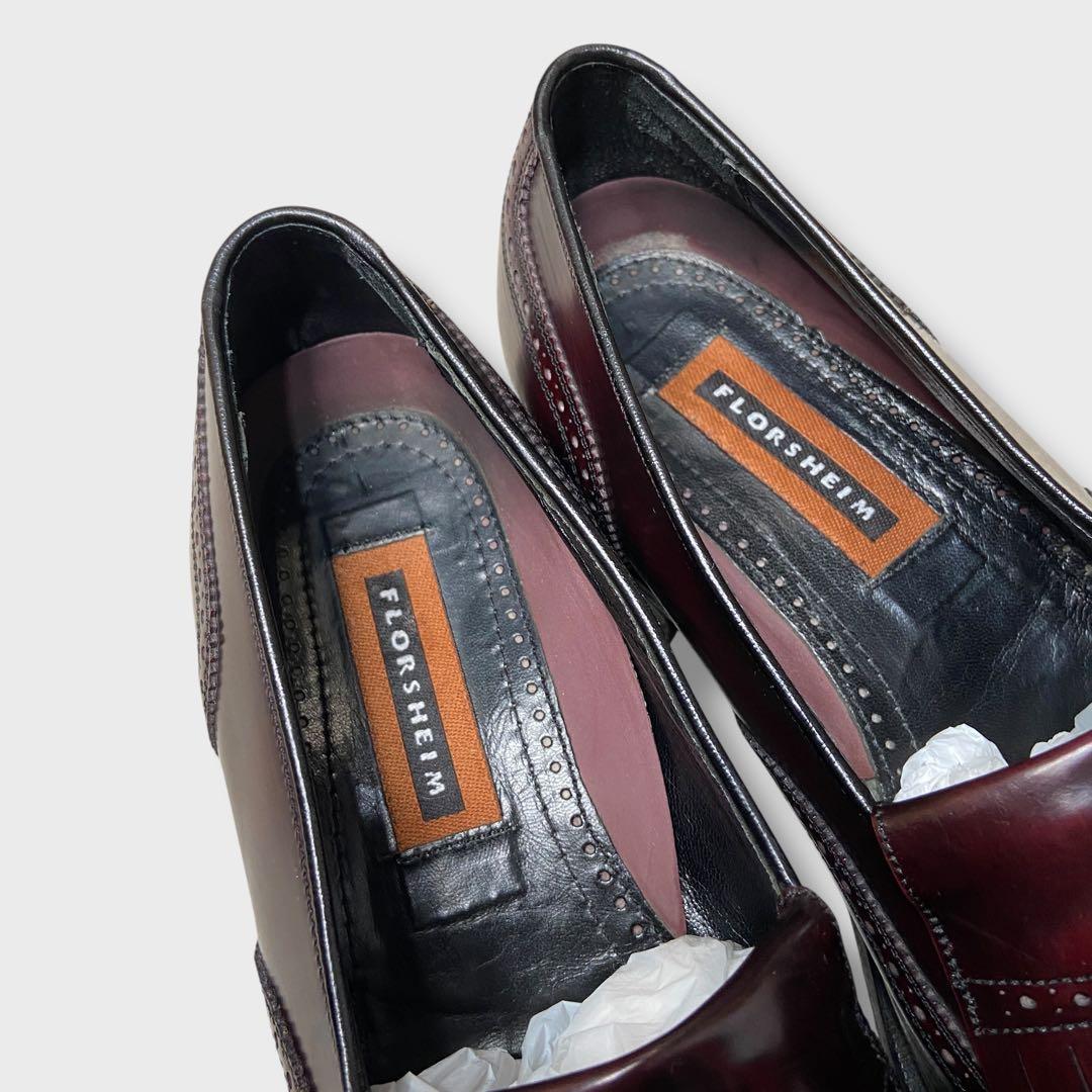 ☆FLORSHEIMフローシャイム☆フリンジタッセルローファー☆US9☆革靴☆