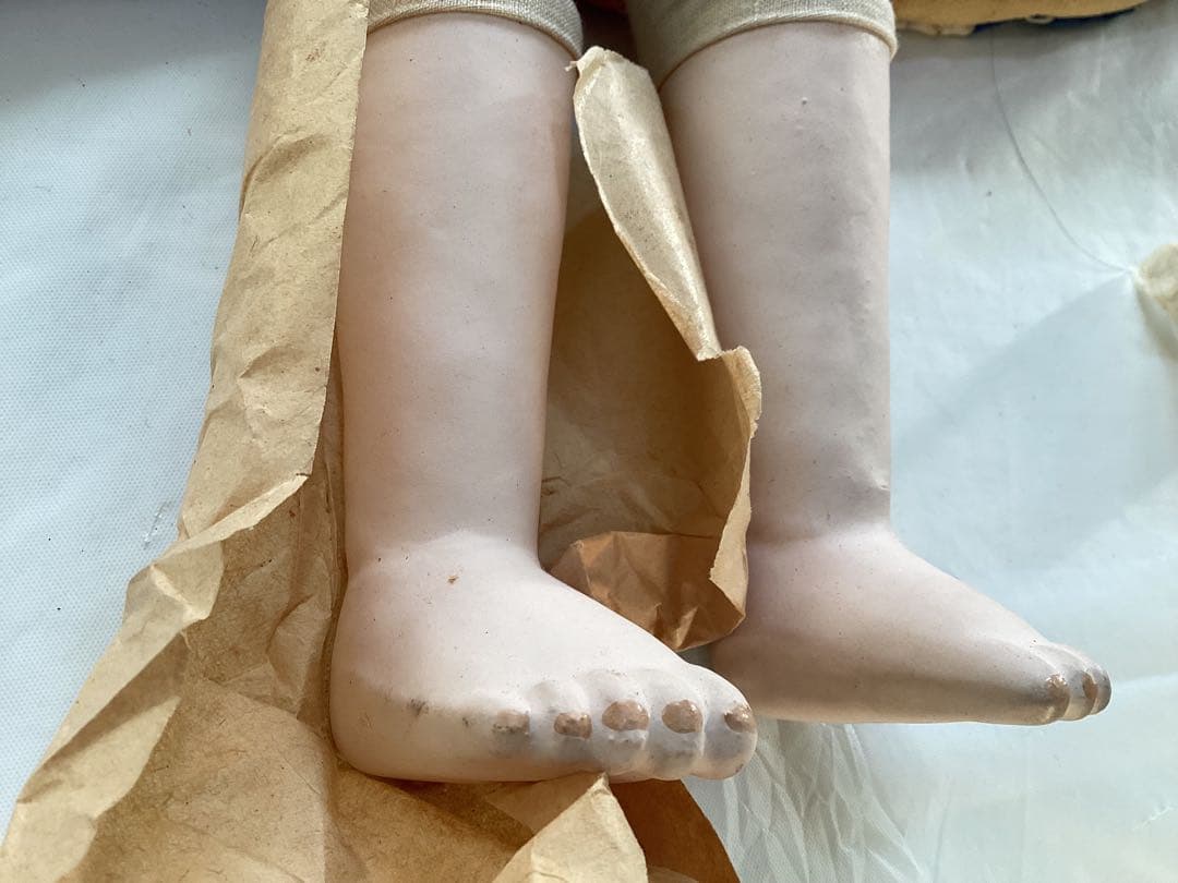 市松人形　人形師　伊藤直島作　昭和レトロ　抱き人形　吹子付き　ガラス眼　人毛