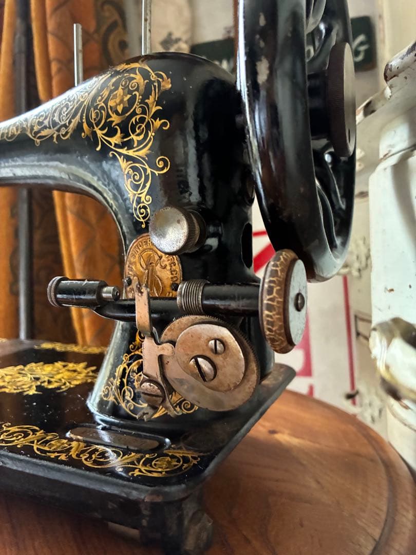 フランス　アンティーク　シンガー　Singer ミシン　1800年代　美品　レア