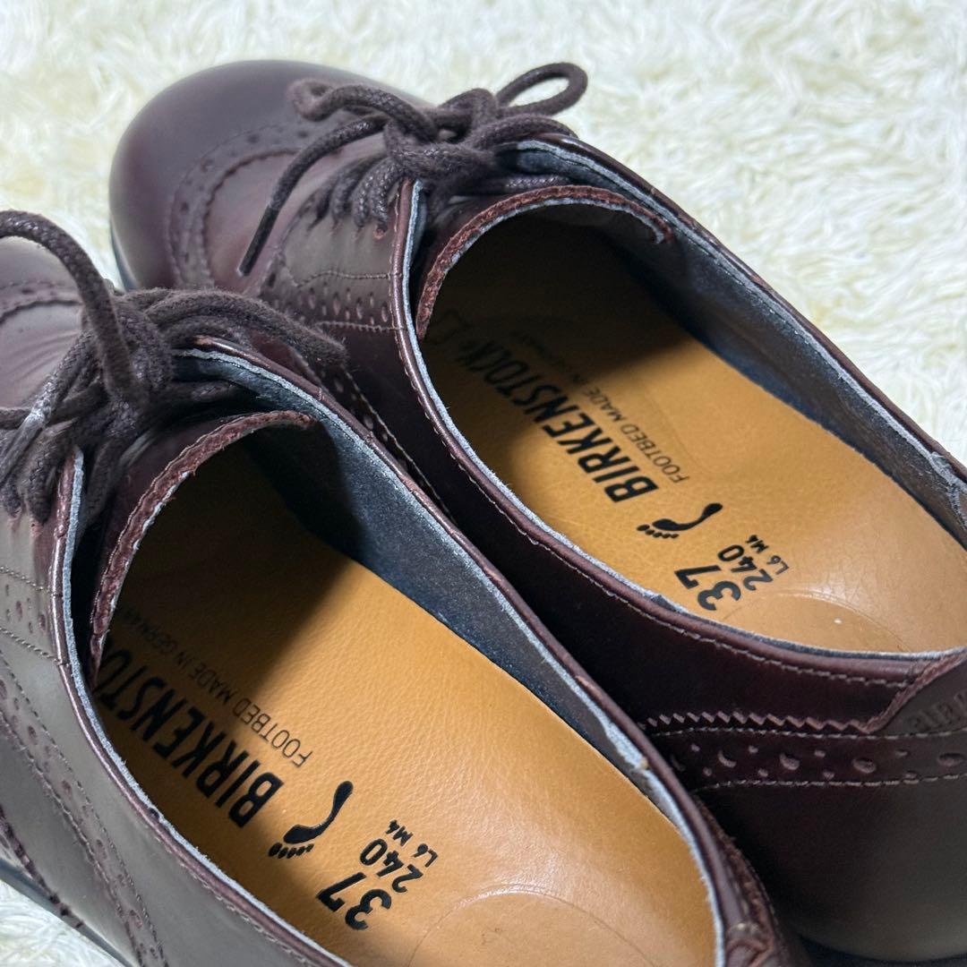 美品✨ ビリケンシュトック　ララミーロー　レースアップシューズ　レザー　茶色