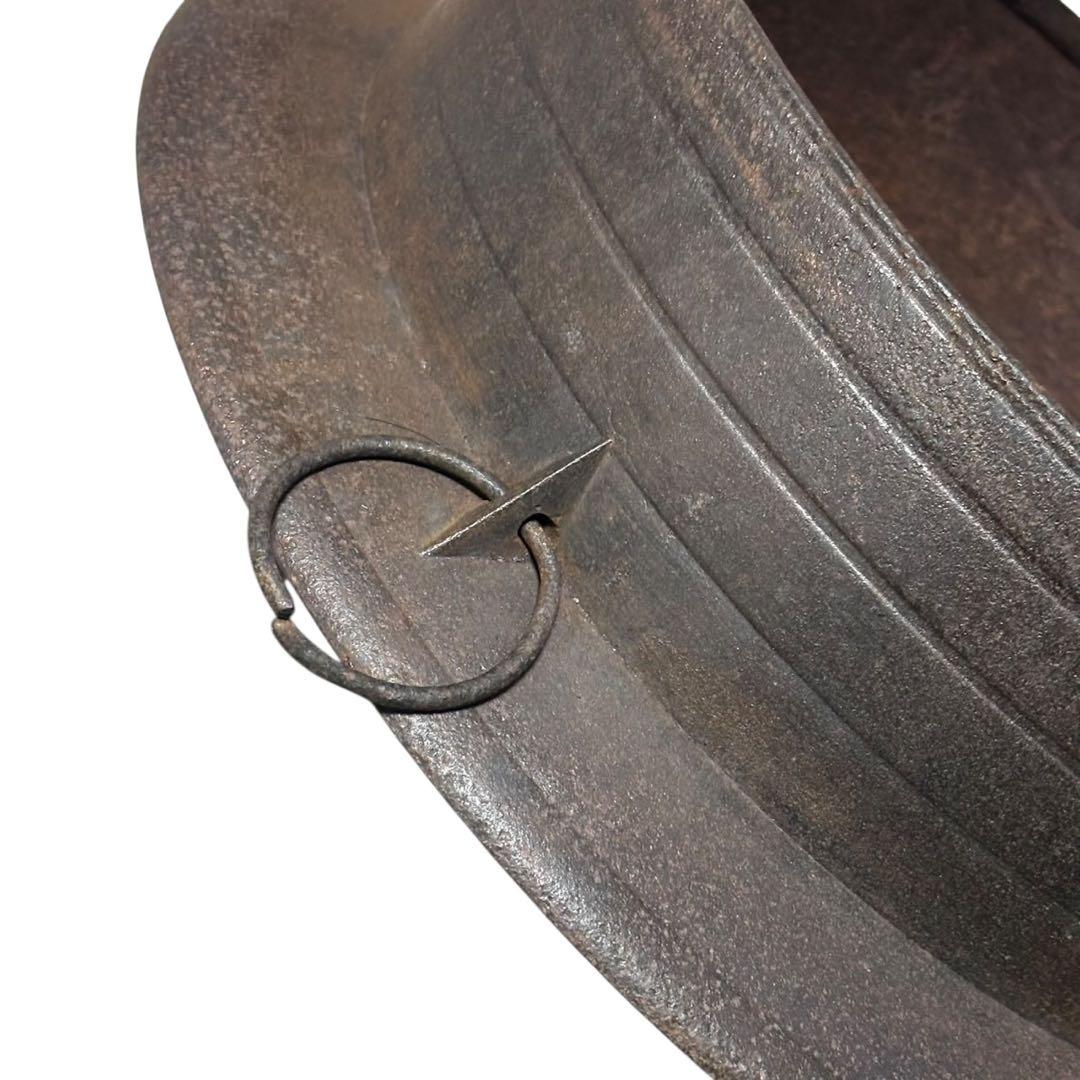 鉄製　羽釜　直径30㎝（ツバ40㎝）高さ25㎝