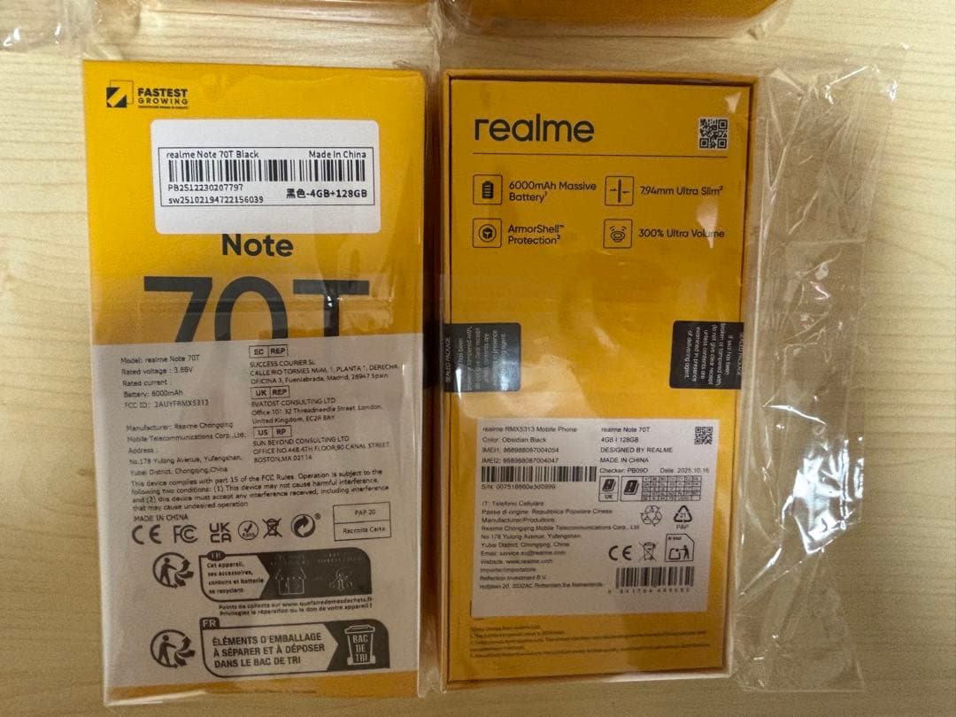 REALME NOTE 70T RAM 4GB+128GB 4台セット