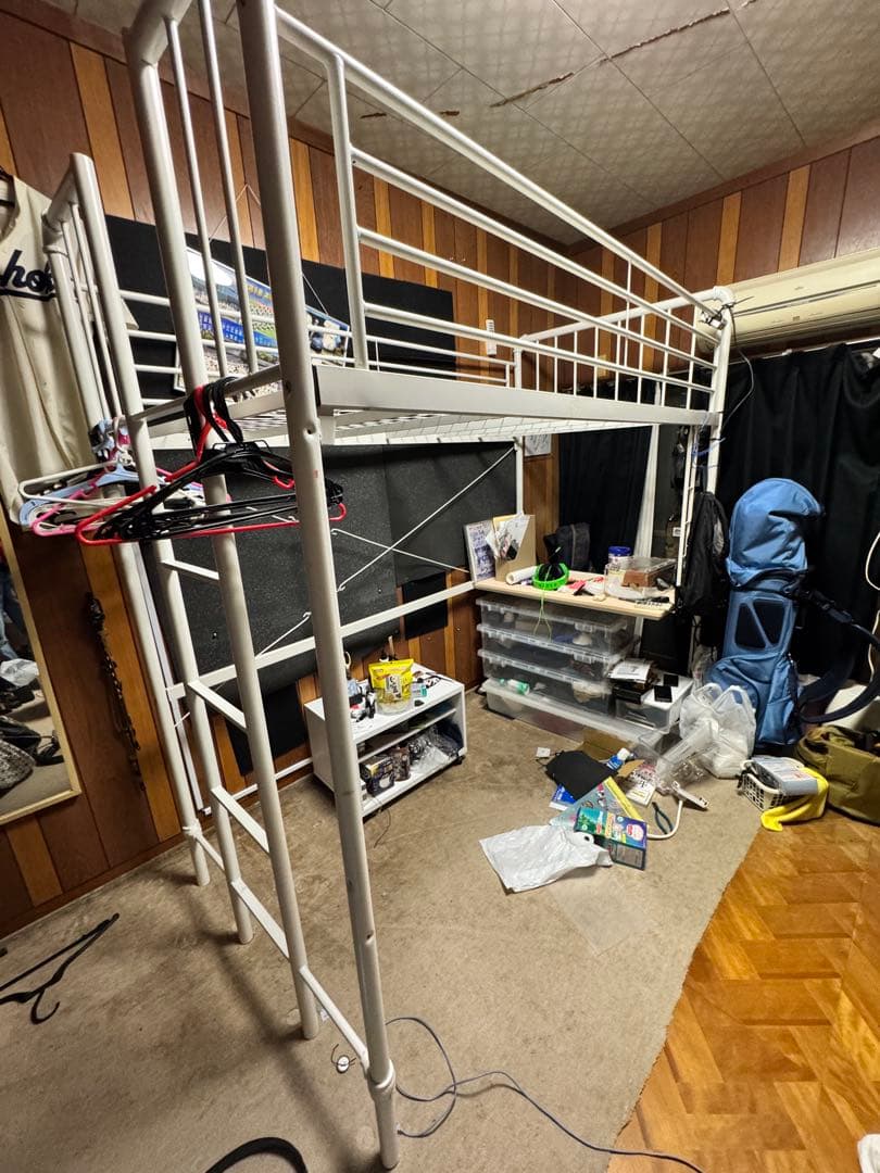 ロフトベッド/パイプベッド ホワイト