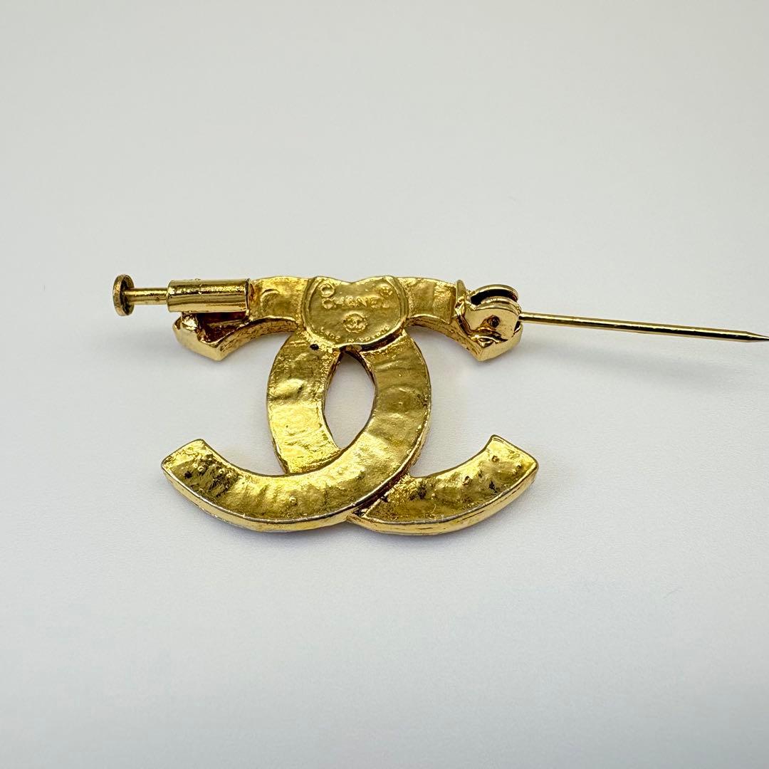 CHANEL シャネル ブローチ ココマーク ラインストーン ヴィンテージ