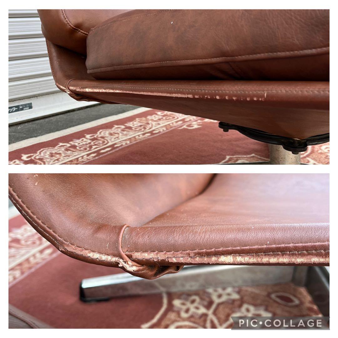 ミッドセンチュリー当時物◾️チトセ ラウンジソファー ラウンジチェア 茶ブラウン