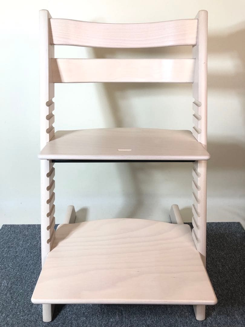 【組み立てたまま発送】美品! ストッケ トリップトラップ ホワイトウォッシュ