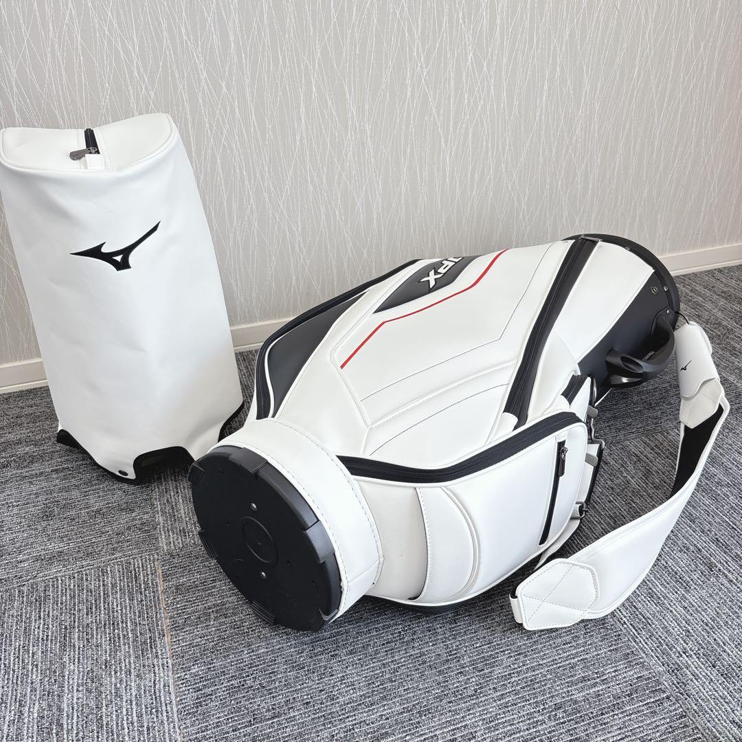 極美品❗️MIZUNO/ JPXアスリート 合成革製 迫力の9型キャディバッグ