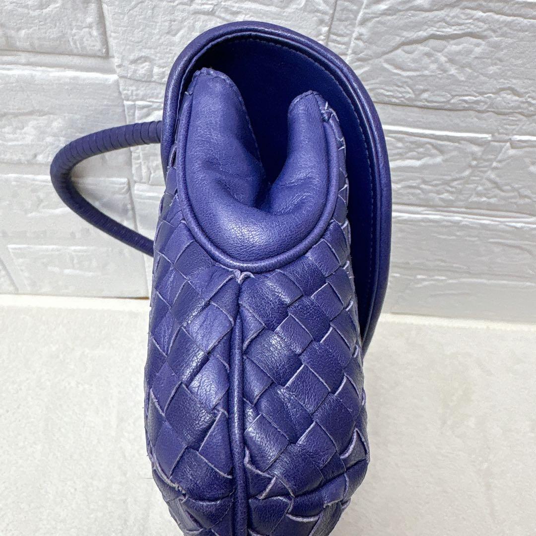 【希少✨】 ハマノ ロイヤルモデル イントレチャート ハンドバッグ レザー 青