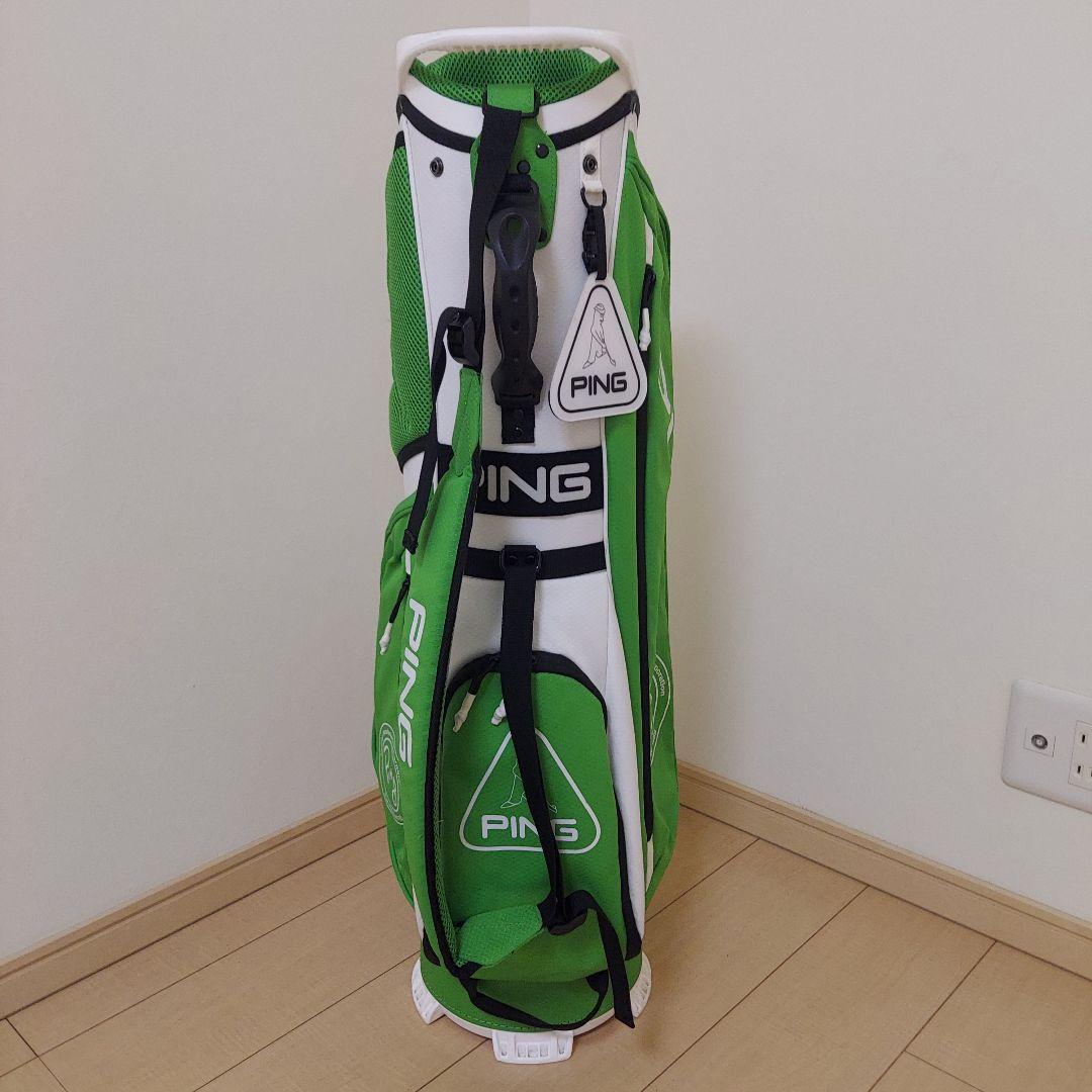 【R)】 PING ピン キャディバッグ 軽量 グリーン/ホワイト ★美品