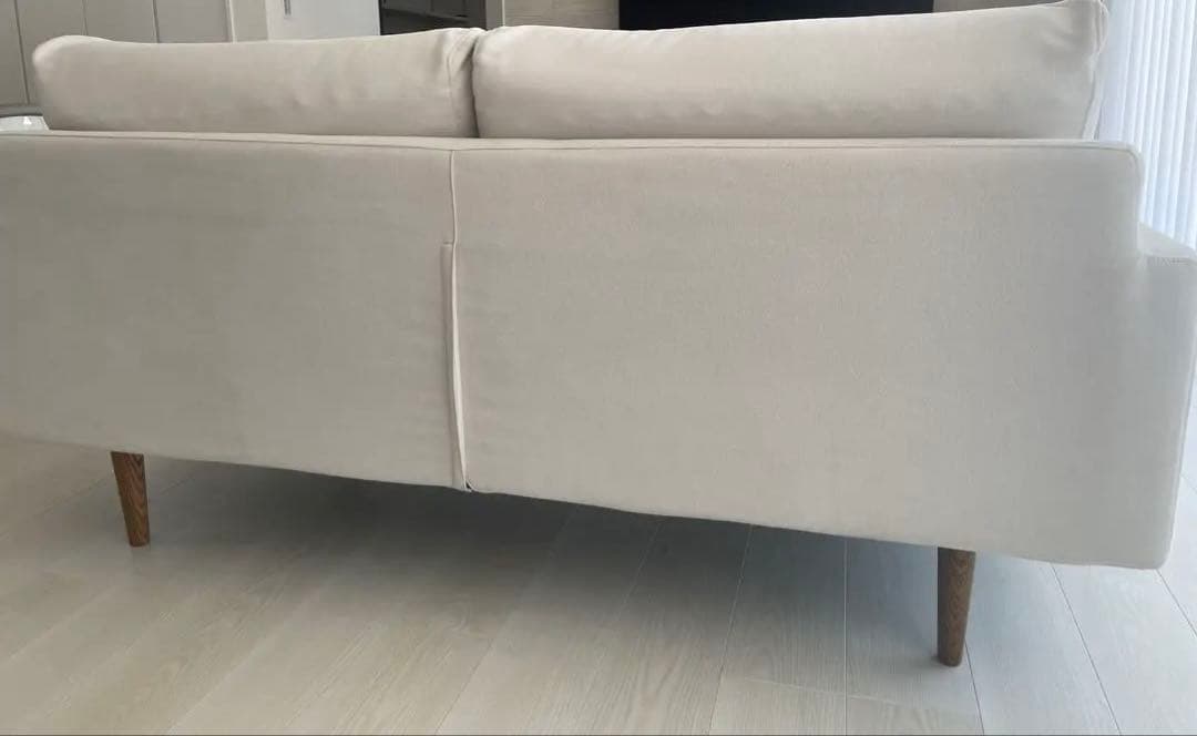 【高野木工】レオソファ　2.5人がけ　アイボリー