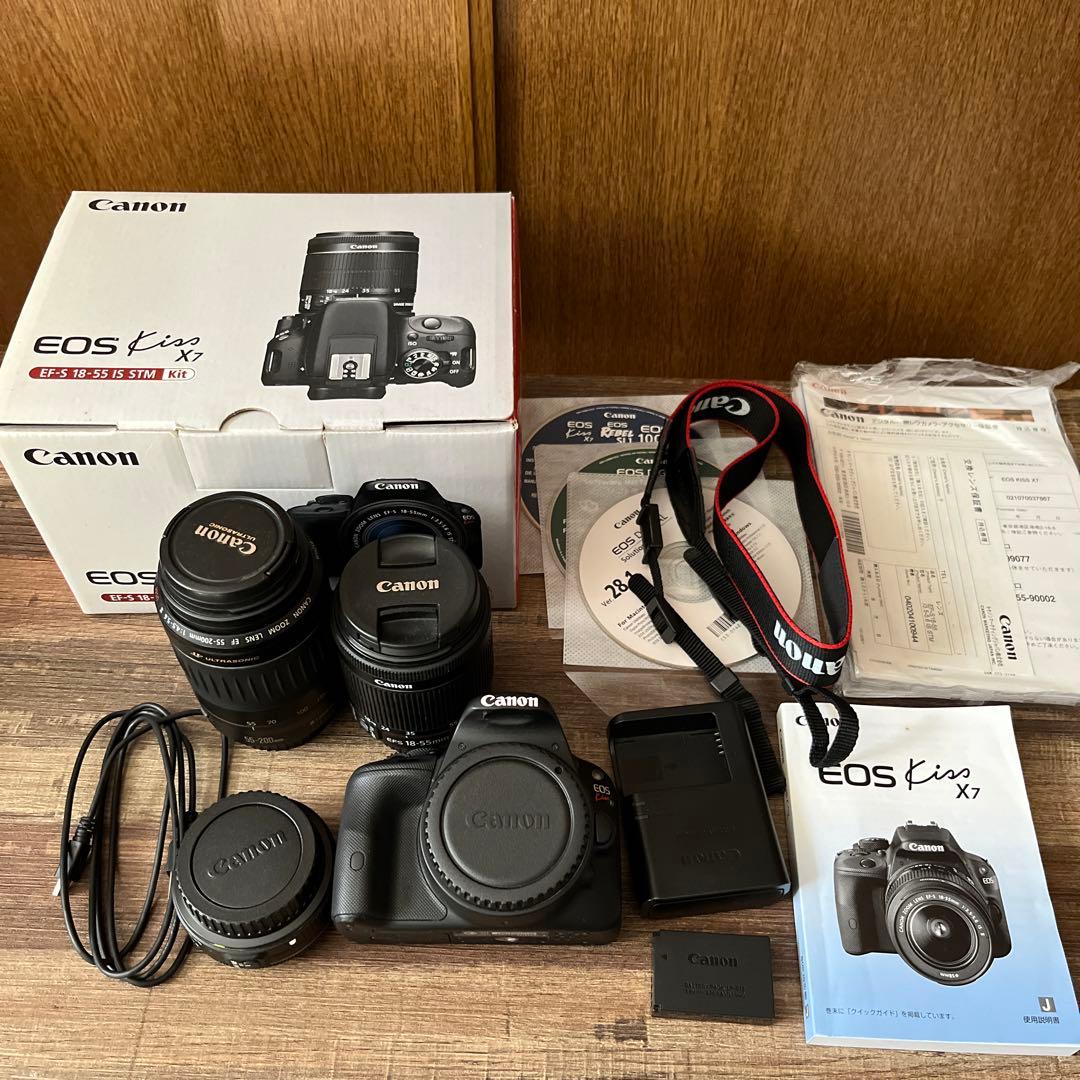 Canon EOS kiss X7 一眼レフカメラ 3種レンズ　元箱付き