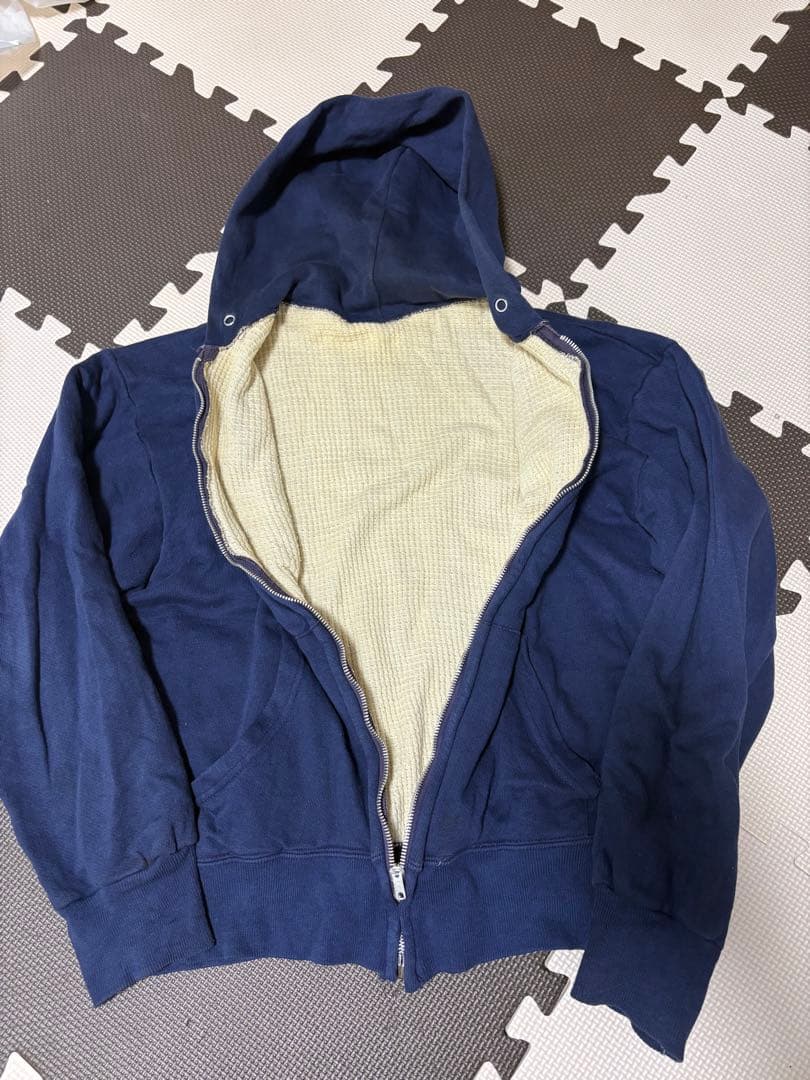 50s 60s ヴィンテージ 裏サーマル ジップパーカー usa