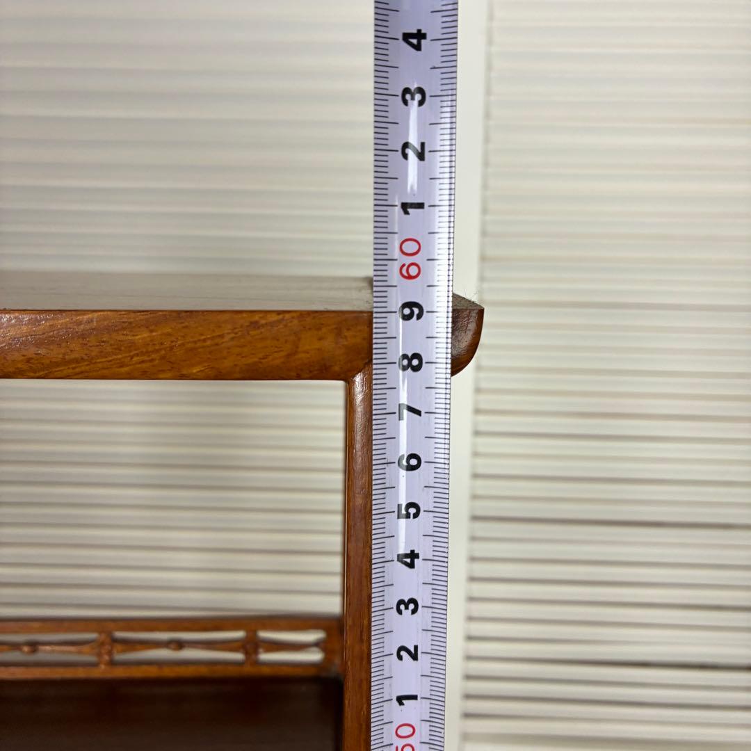 【送料込】和風家具　棚　唐木家具　和室民芸家具　アンティーク　昭和レトロ　小物入