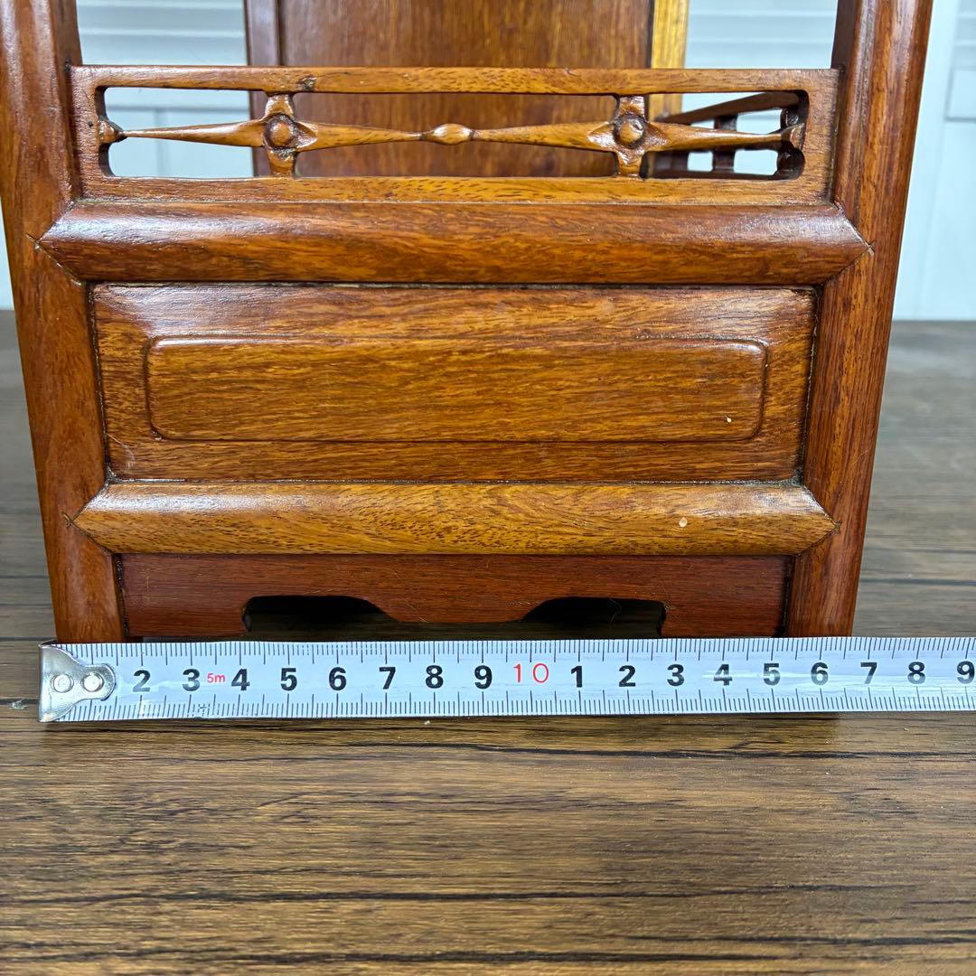 【送料込】和風家具　棚　唐木家具　和室民芸家具　アンティーク　昭和レトロ　小物入