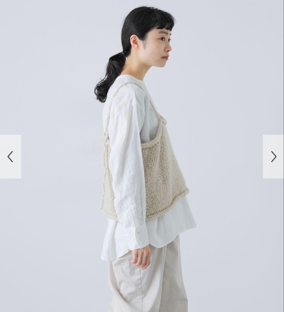 新品　かぐれ　今季　 2025秋冬　アルパカウールブークレニットキャミソール