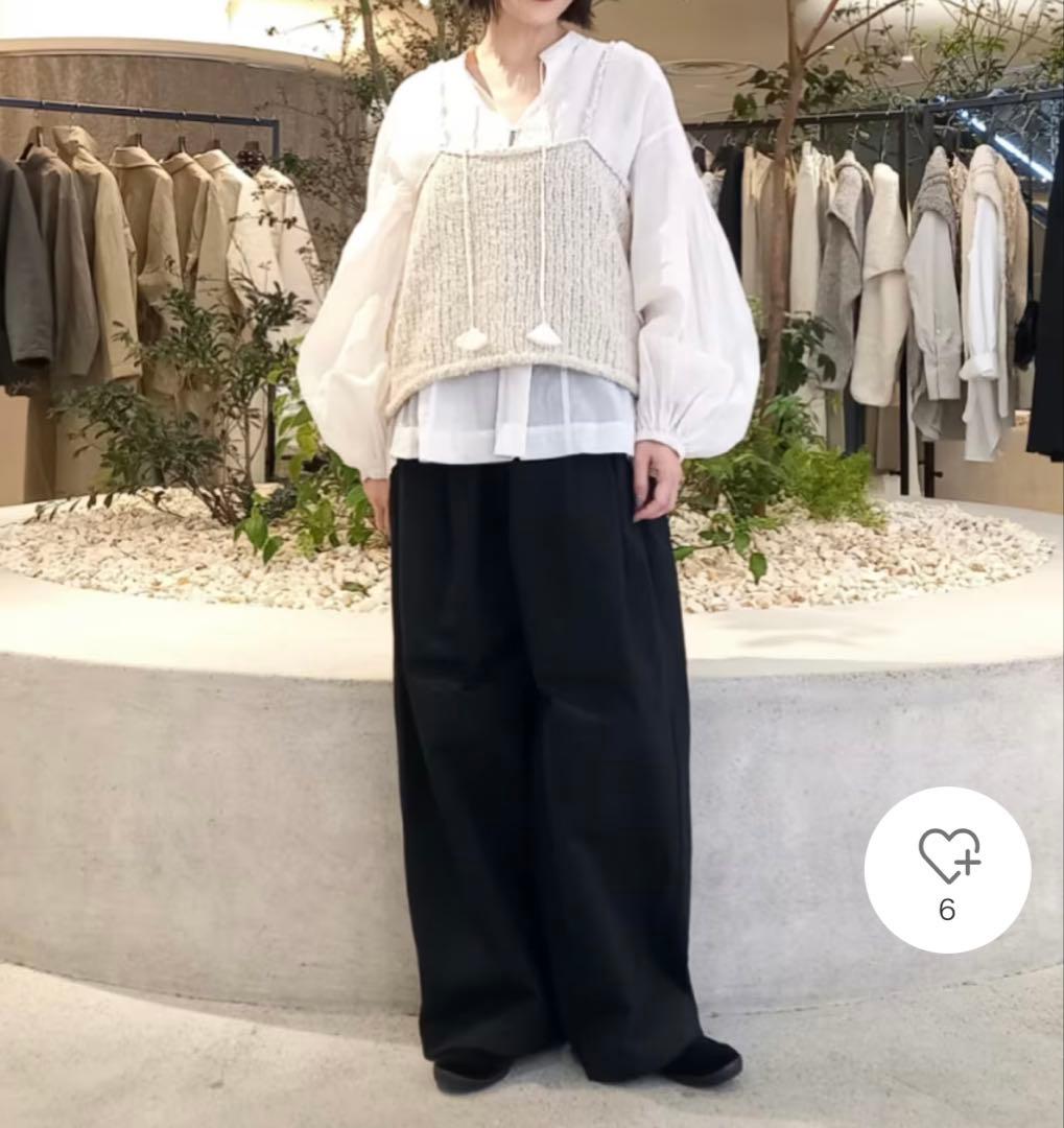 新品　かぐれ　今季　 2025秋冬　アルパカウールブークレニットキャミソール