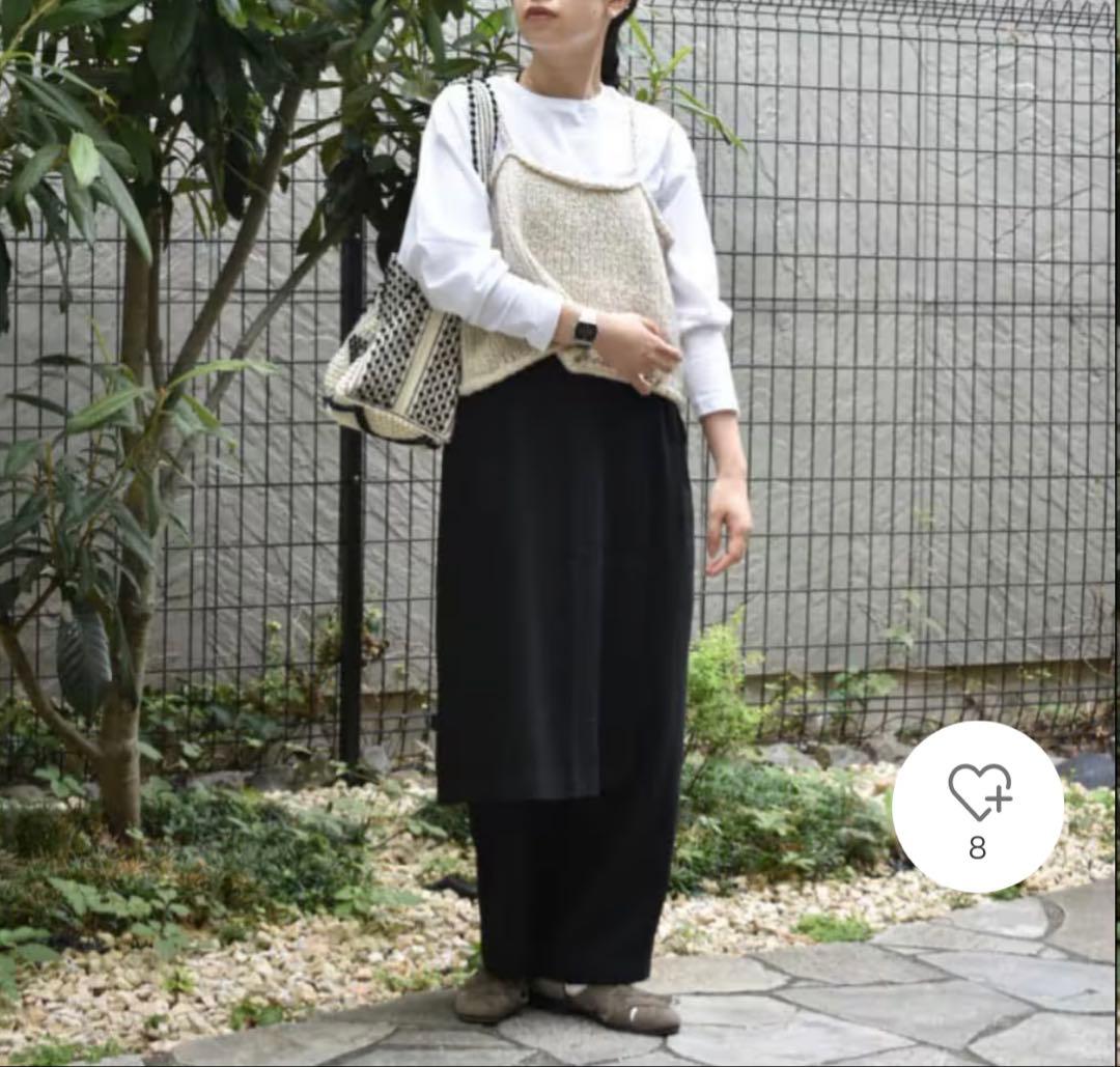 新品　かぐれ　今季　 2025秋冬　アルパカウールブークレニットキャミソール