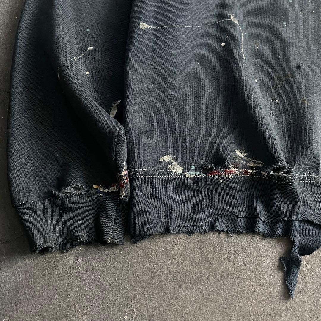 80s old“adidas”後染“ペンキ“grange boro sweat