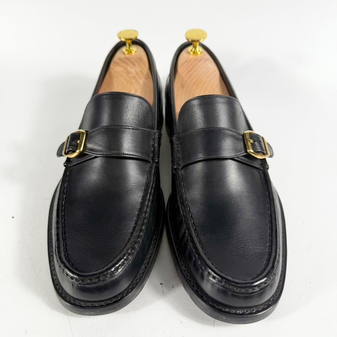 【極美品】YANKO ヤンコ　モンクストラップ（7）シングルモンク　革靴　黒