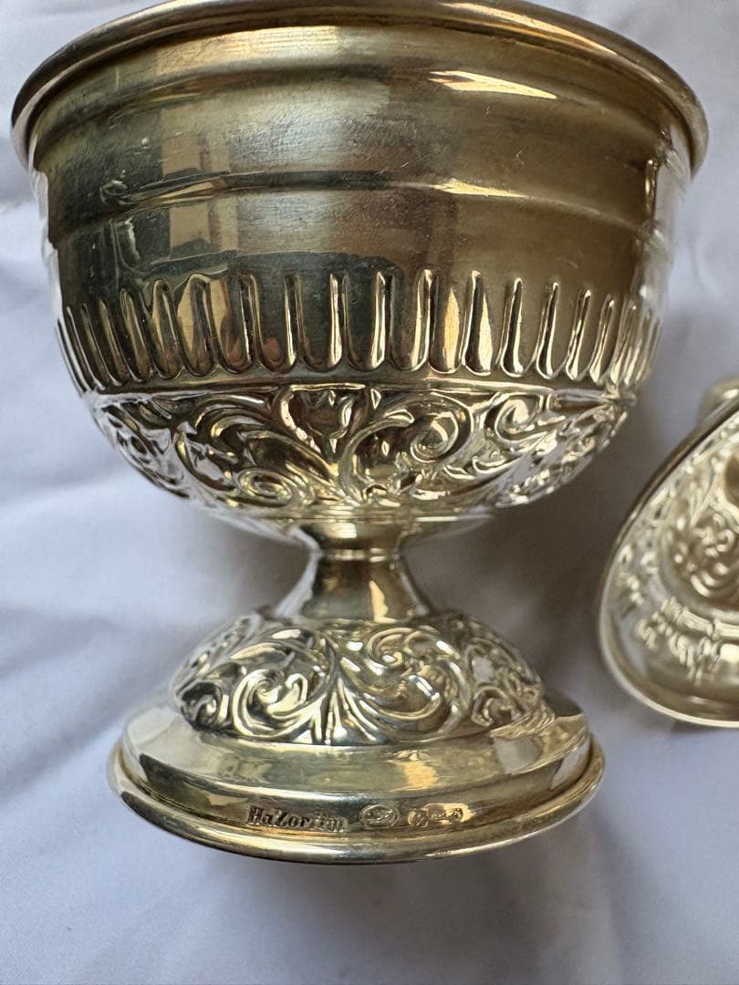 銀製コンディメントセット スプーン付き