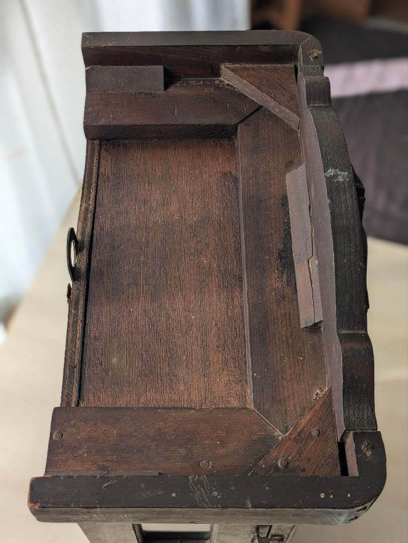 木製　アンティーク　昭和レトロ　柱時計　振り子時計　ゼンマイ式　壁掛け時計