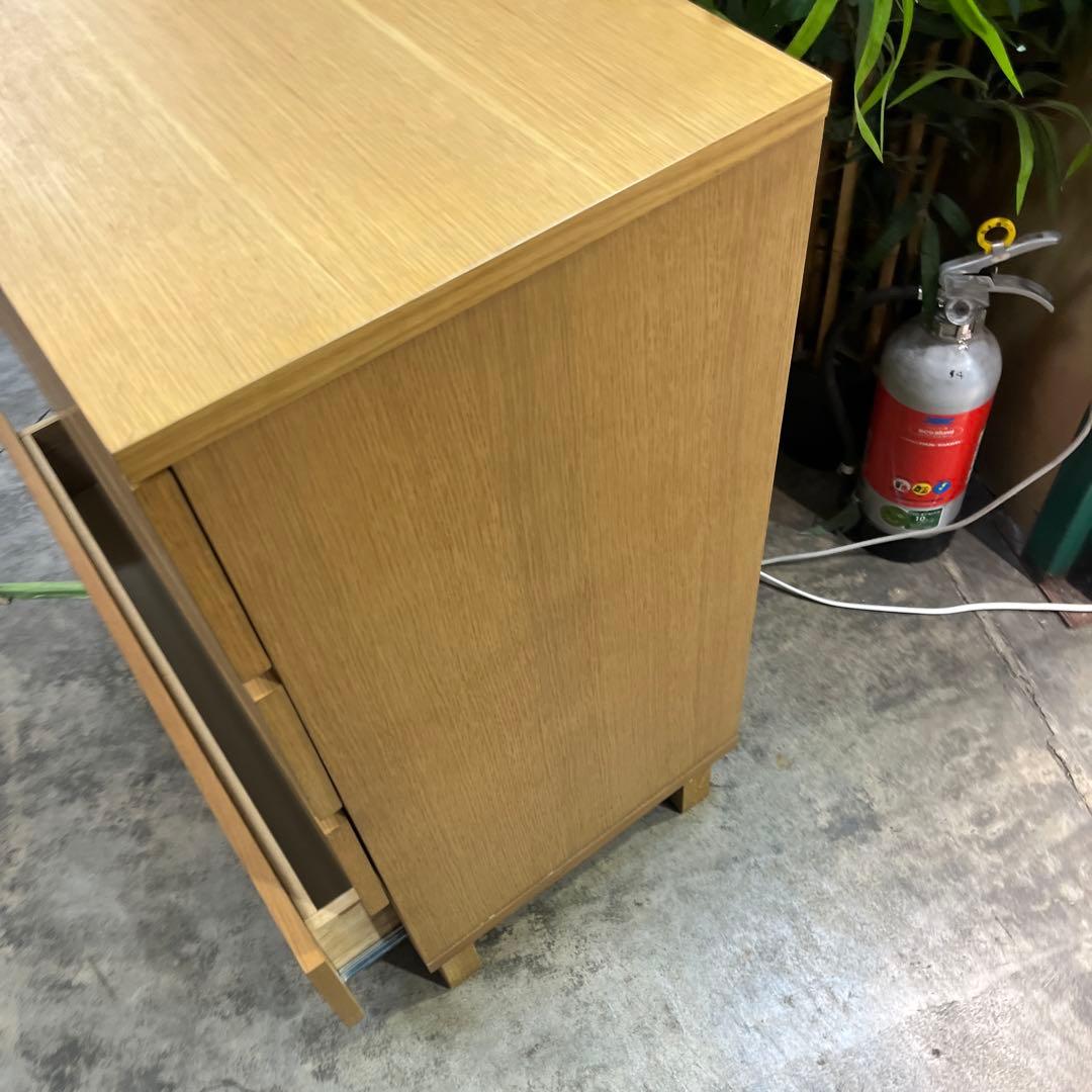 【無印良品】4段チェスト◇廃盤品◆オーク材◇訳有品