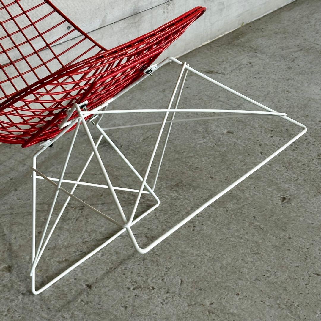 ✦ワイヤーチェア✦イームズデザイン ミッドセンチュリー レッド スチール チェア