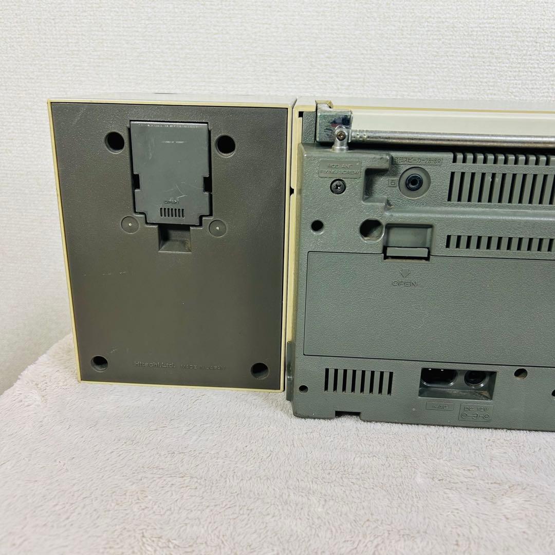 【希少】HITACHI TRK-W3 ラジカセ　バブル昭和レトロ　現状品