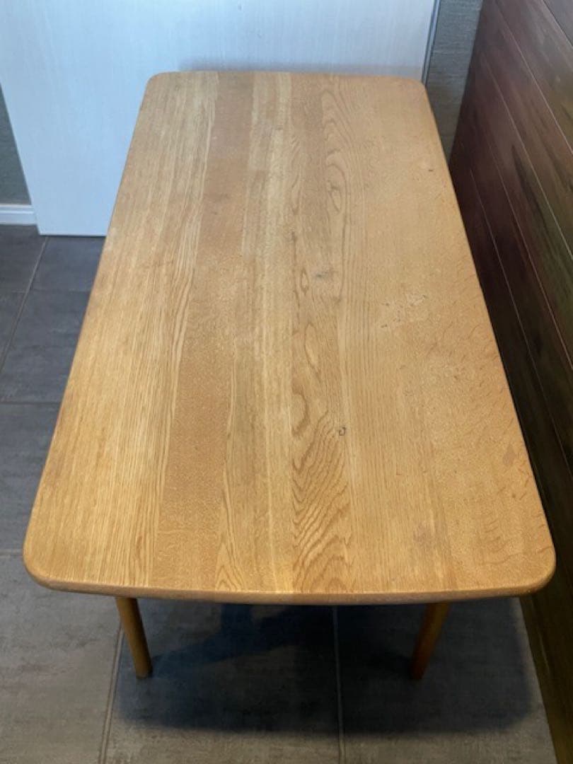 ■起立木工KIRITSU 無垢材オークリビングテーブル■天然木センターテーブル