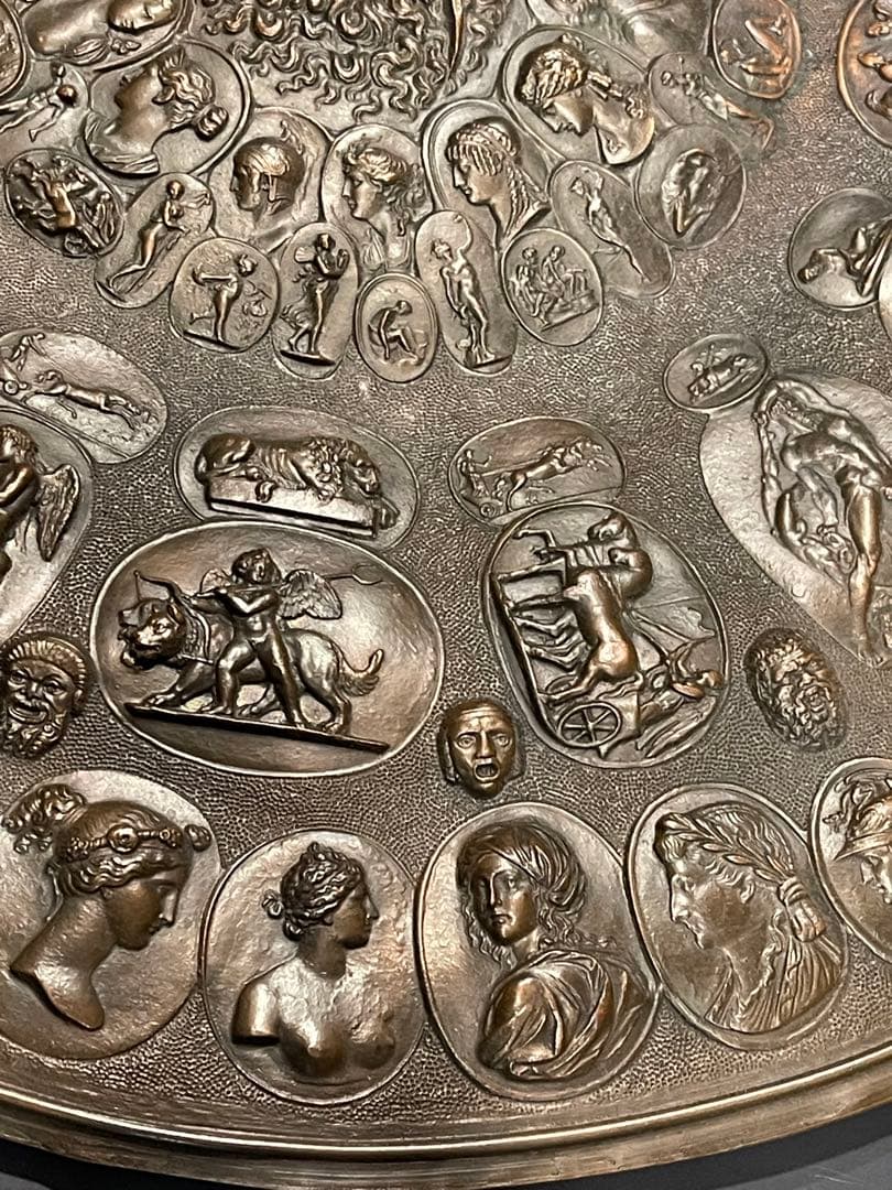 19世紀　アンティーク　ギリシャ　ローマ帝国　神話的な　壁掛　プレート