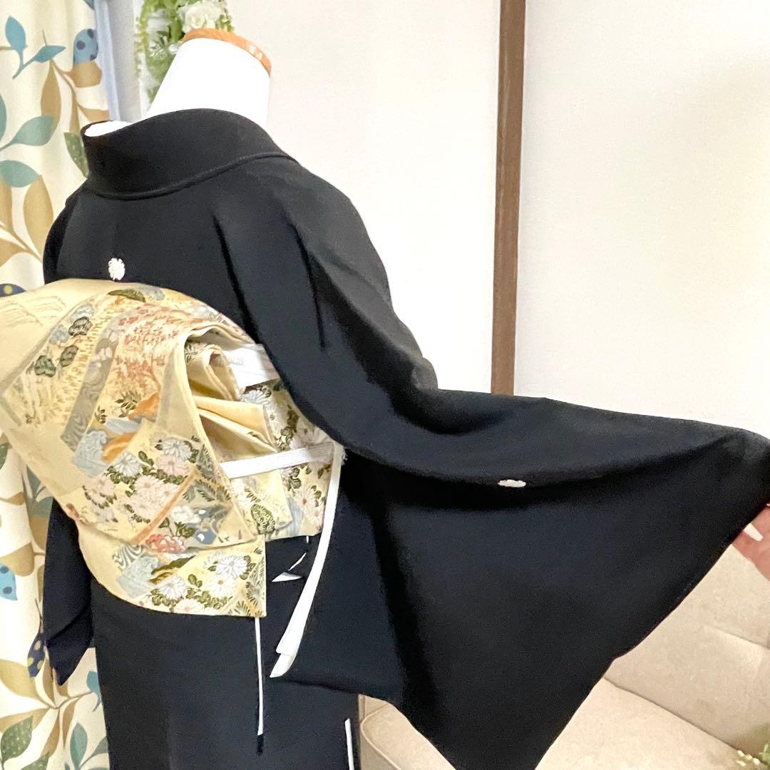 黒留袖 親族 結婚式 披露宴 母 袋帯 フルセット 袷 着物 和装 ウェディング