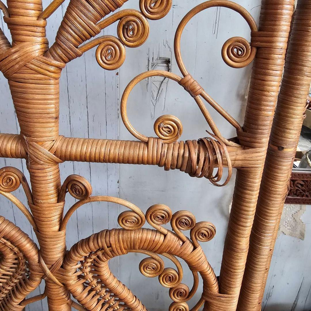 オールドラタン　パーテーション　インテリア　間仕切 ヴィンテージ