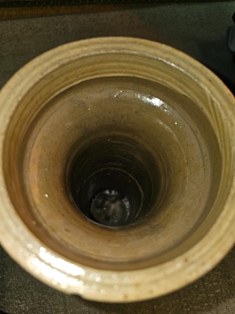 法正寺(ほうしょうじ)焼き 花瓶 作家名描き印 法正寺印