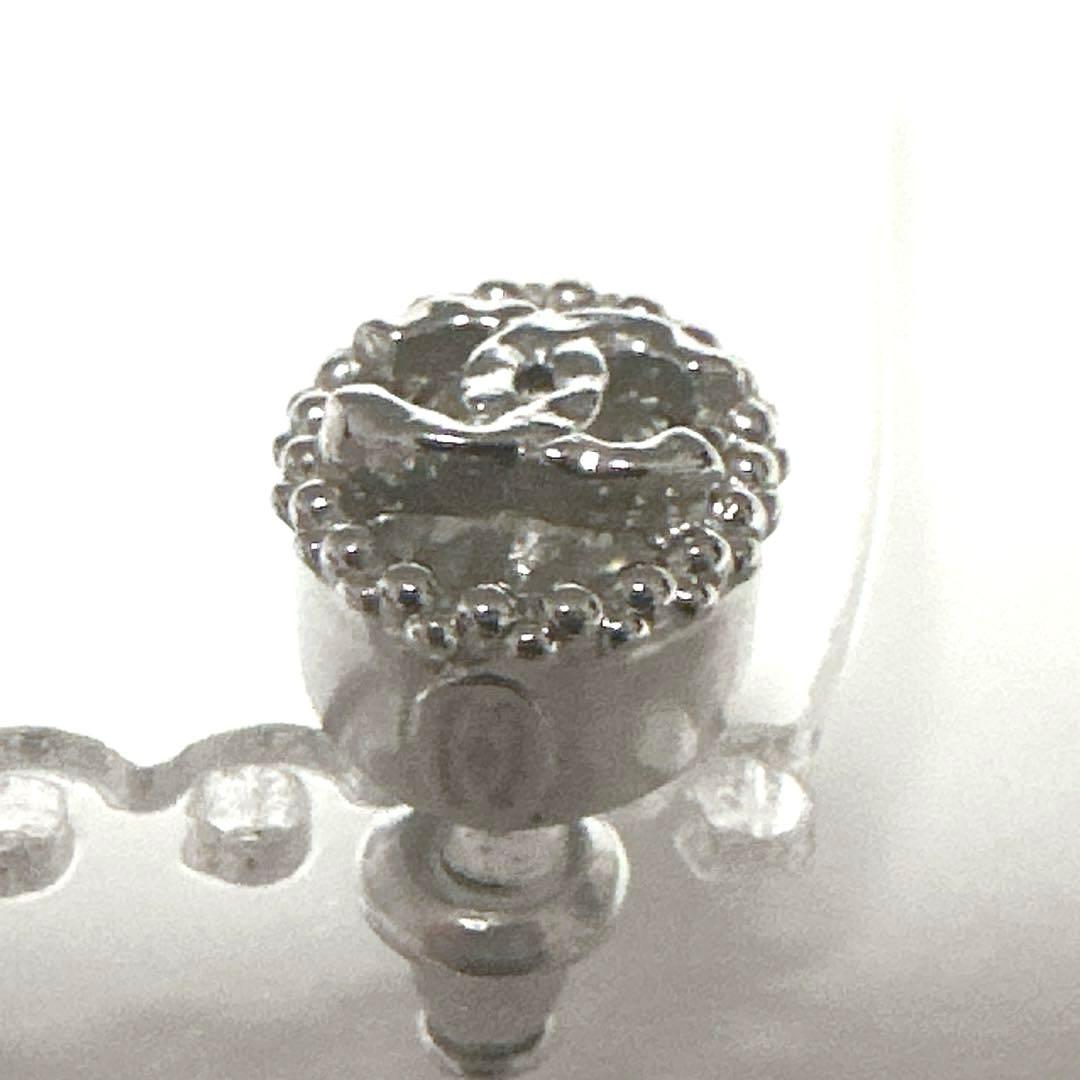 シャネル　CHANEL　ピアス　ココマーク　ラインストーン　シルバー　美品