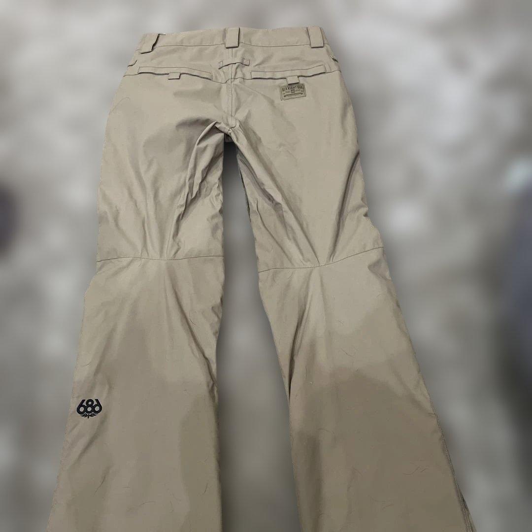 686シックスエイトシックス スノーボードパンツ ベージュ防水透湿 メンズxs