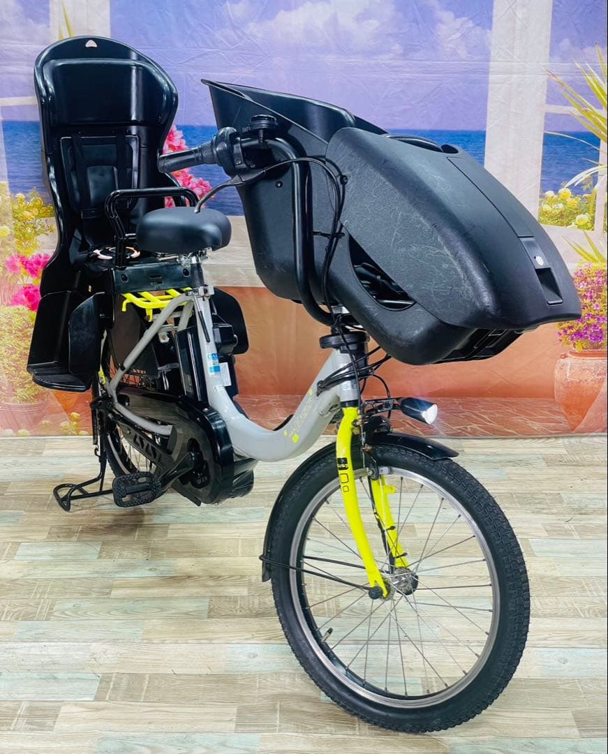パスキス12AH⭐️激レアモデル！ヤマハ子供乗せ電動アシスト自転車Y3037