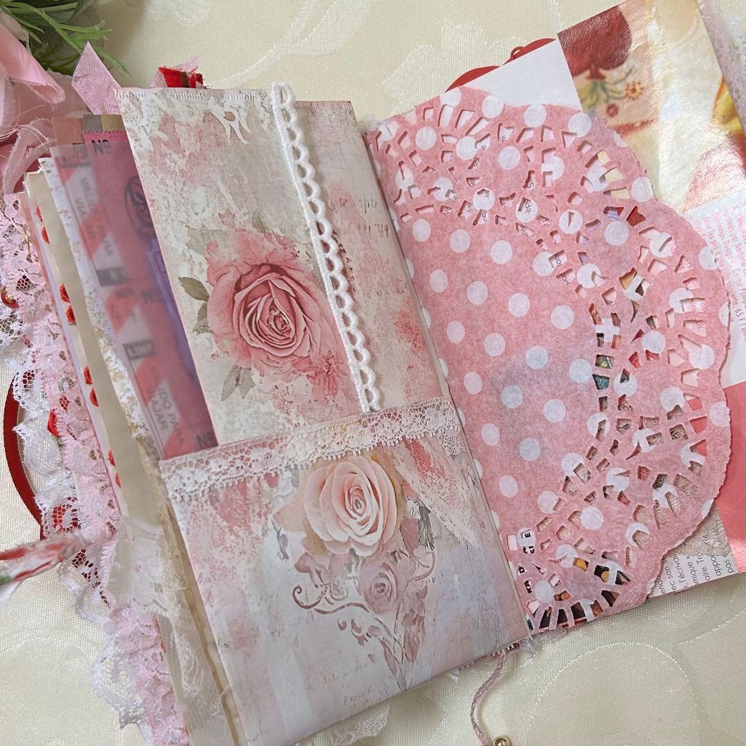 薔薇とレースのジャンクジャーナル・雑記帳　Happy Valentine!