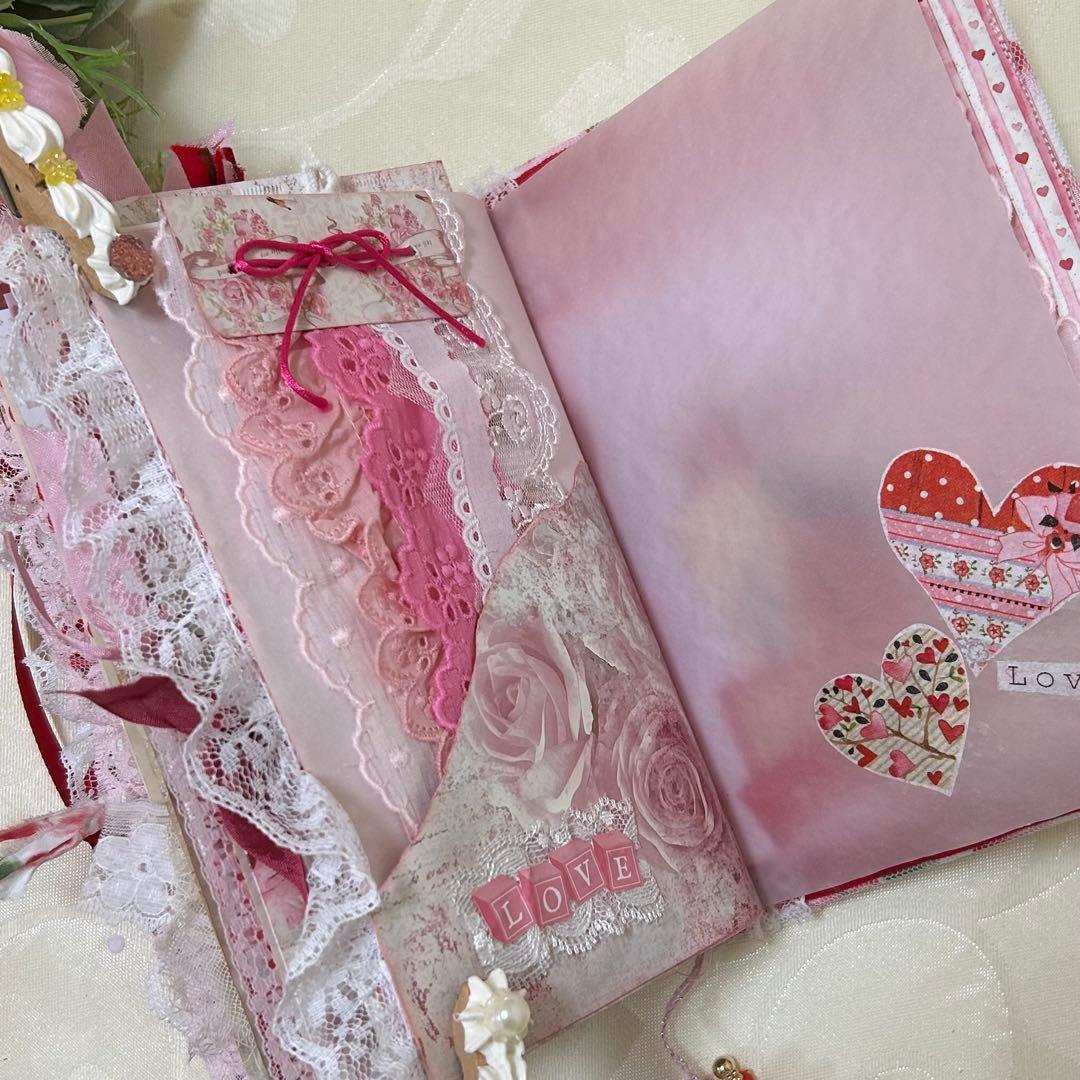 薔薇とレースのジャンクジャーナル・雑記帳　Happy Valentine!