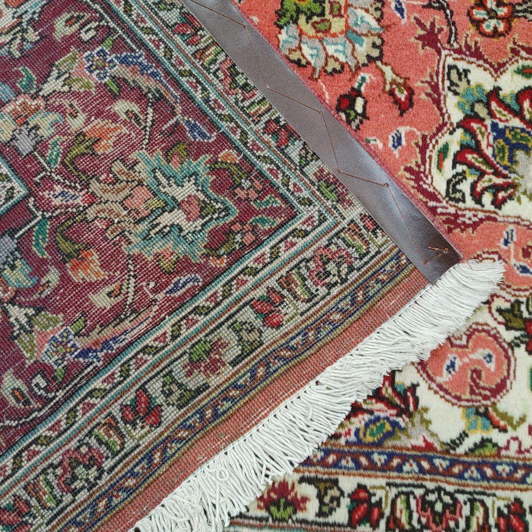 ペルシャ絨毯 302x197 手織り 美術品 タブリーズ産 クリーニング済み