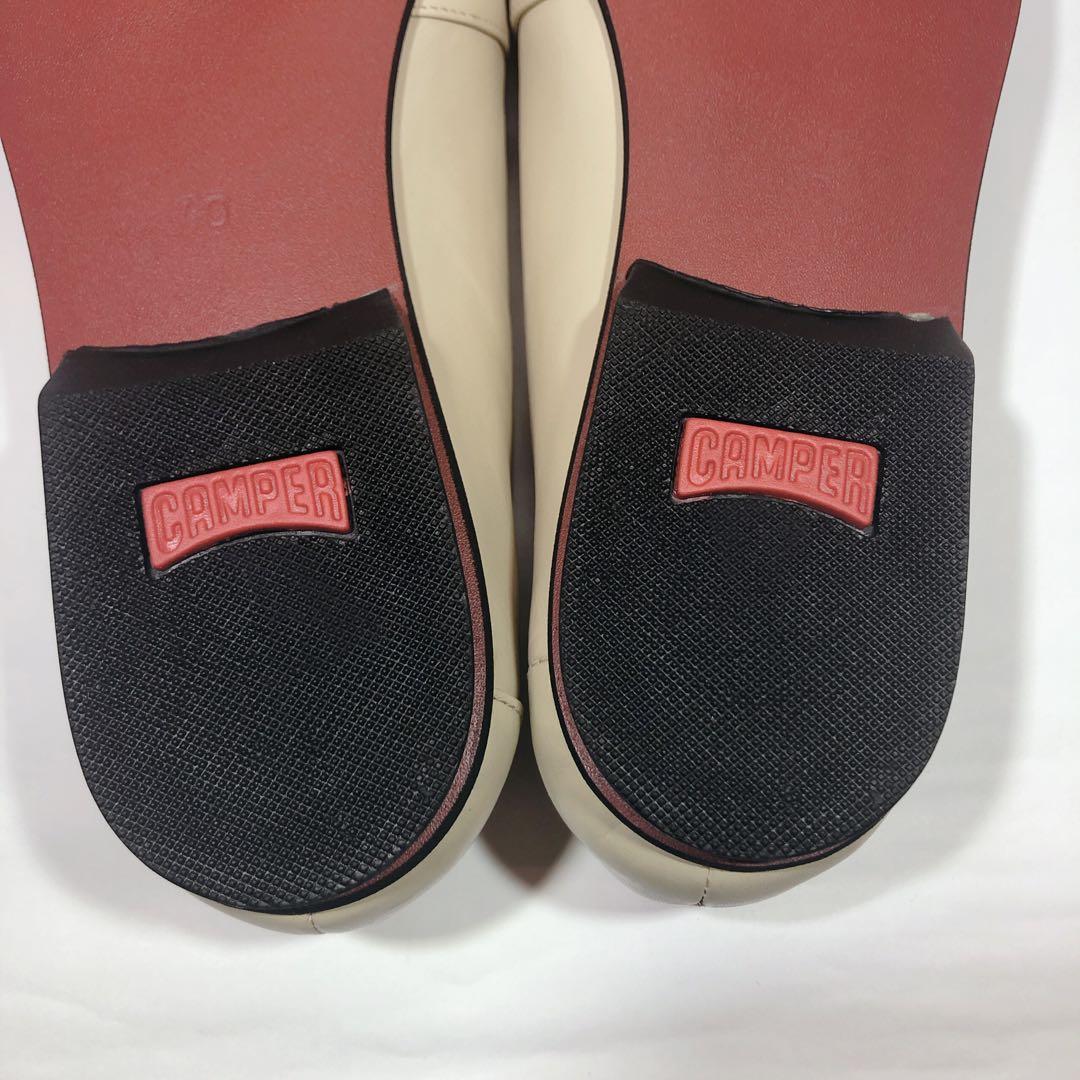 【極美品】カンペール　幅広　スクエアトゥ　フラットパンプス　レッドソール