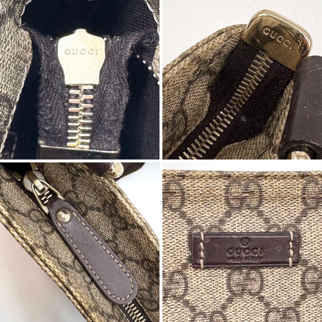 【極美品 保存袋付】グッチ ショルダーバッグ サコッシュ GGスプリーム PVC