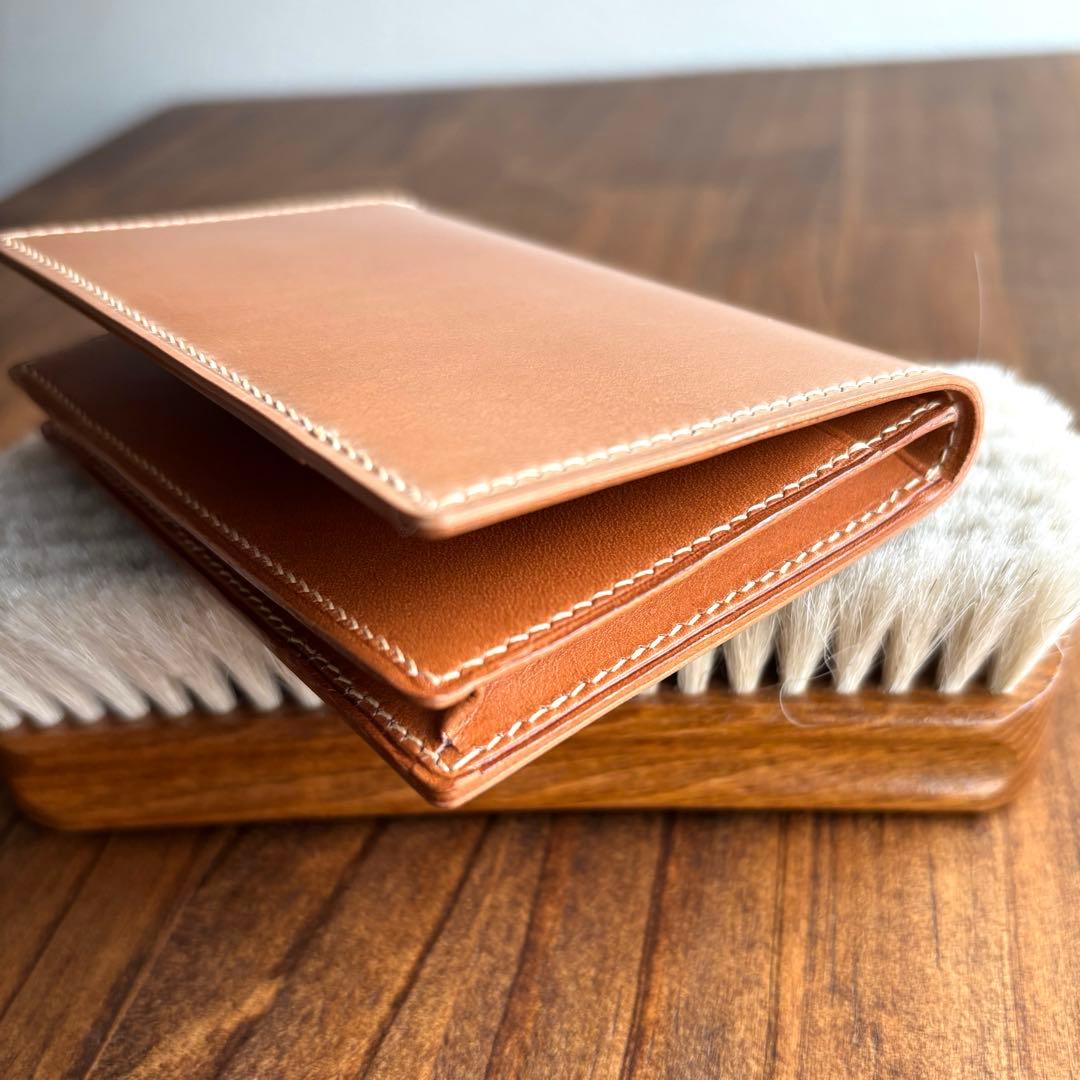 大容量名刺入れ　コードバン　ナチュラル　レーデルオガワ