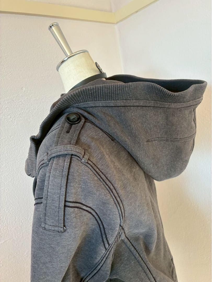 激レア✴︎ダークコアゴシックパンク　ギミックコットンフード刺繍y2k平成ギャル