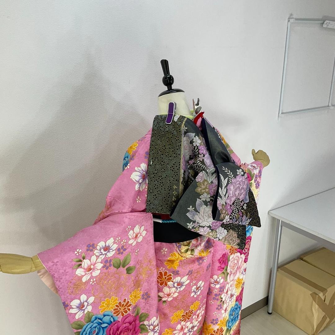 ミニーママ専用　お振袖 ピンク　薔薇づくし　正絹　美品　成人式