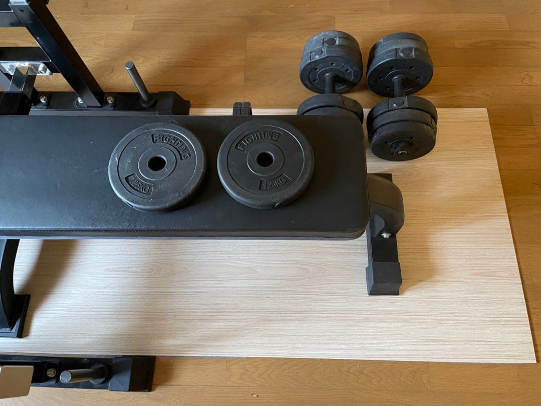 きよたれ　FIELDOR トレーニングベンチ ダンベル付き　引き取り希望