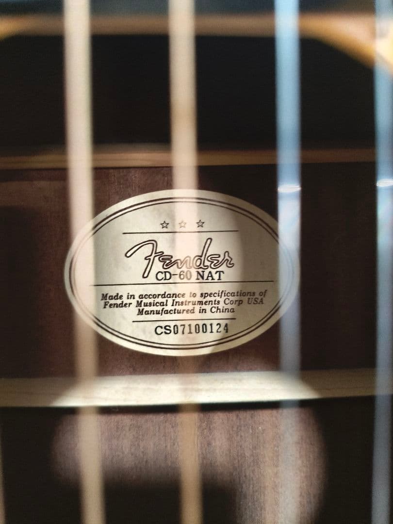 Fender アコースティックギター CD-60 NAT